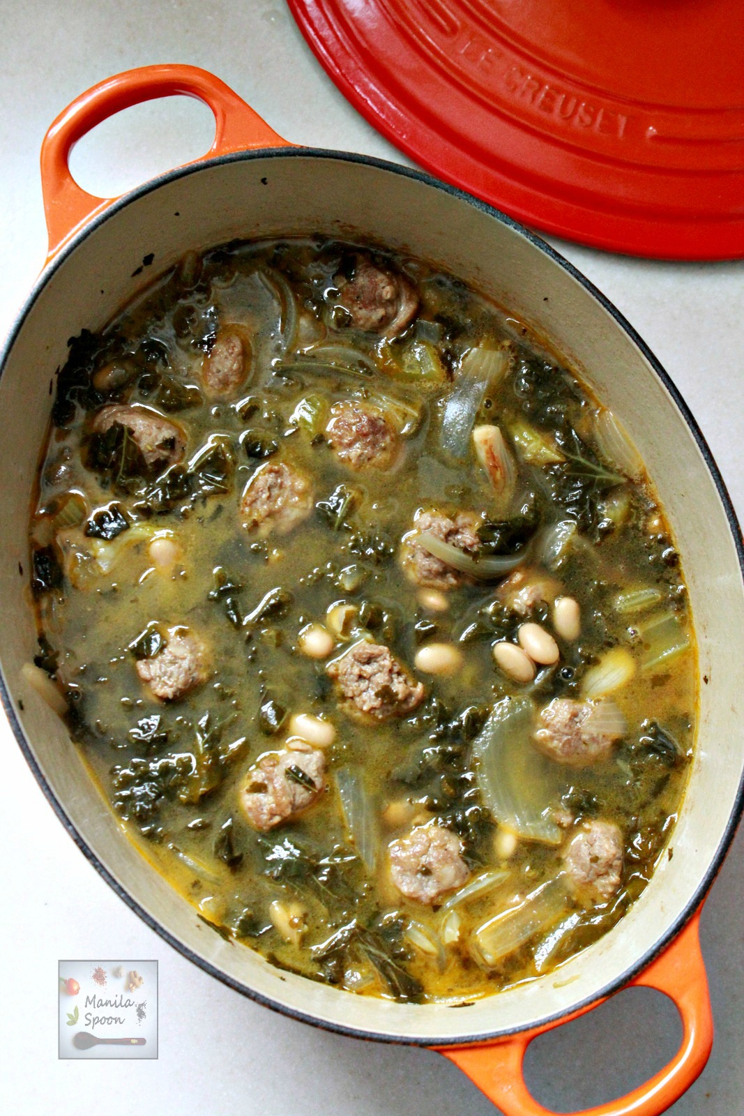 In 30 minutes you have a delicious, nutritious and hearty soup for the whole family - Italian Sausage, Kale and White Bean Soup. Easy recipe, too.