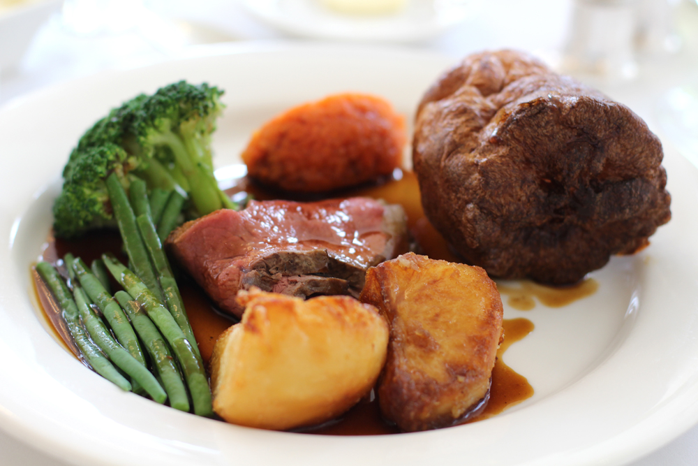 Sunday roast beef at Rushton Hall, Northamptonshire - UK luxury travel blog