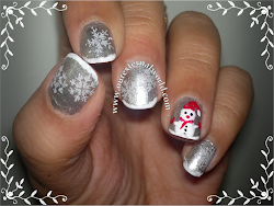 snowman nail christmas tutorial nails effect snow