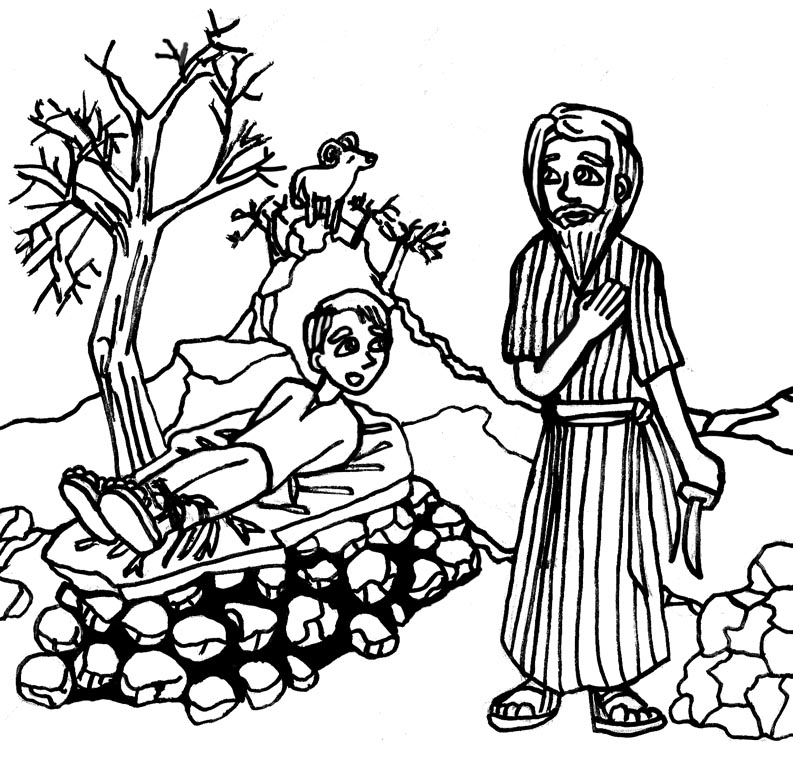 abraham and isaac coloring pages - photo #7