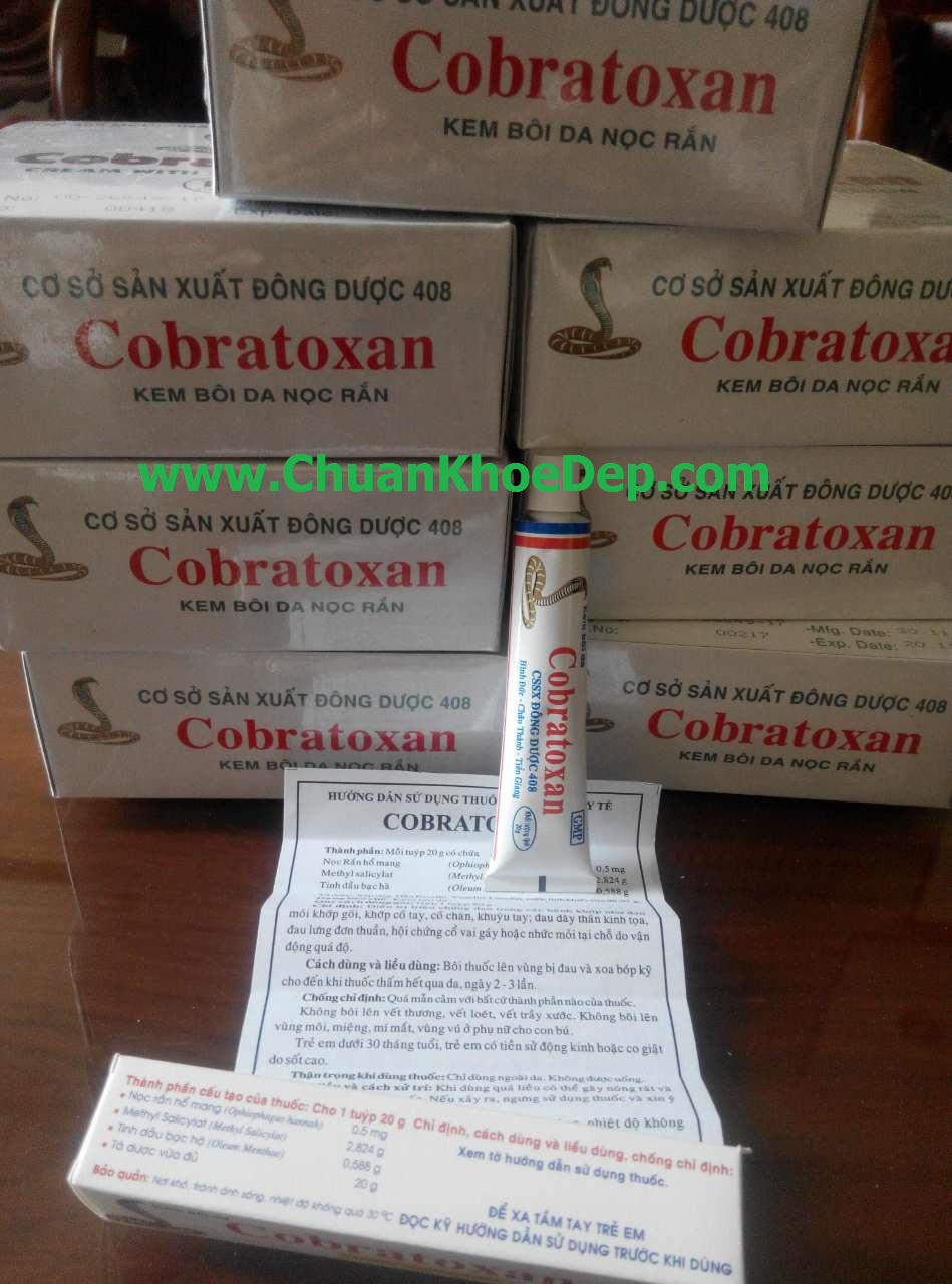 Cobratoxan kem thoa nọc rắn trị đau trị nhức xương khớp