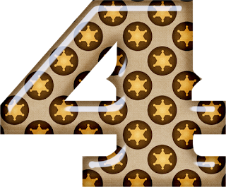 Abecedario con Estrellas de Sherif. Alphabet with Sheriff Stars. 