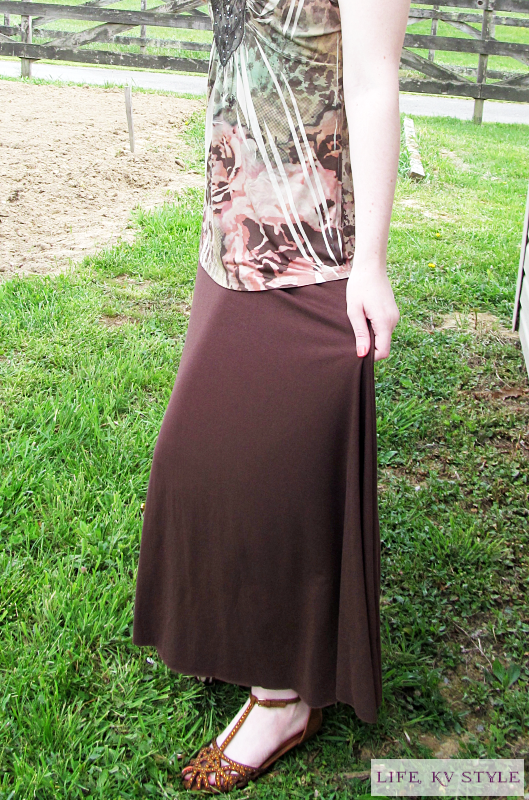 Life and Dreams: The Skirt That Was Secretly a Dress: 1 Maxi Skirt 2 Ways