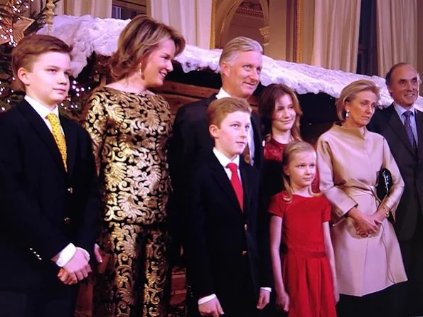 King Philippe, Queen Mathilde and their children Crown Princess Elisabeth, Prince Gabriel, Prince Emmanuel and Princess Eleonore