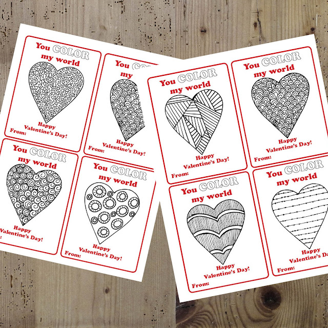 A Lively Hope: You Color My World Valentines (Free Printable)