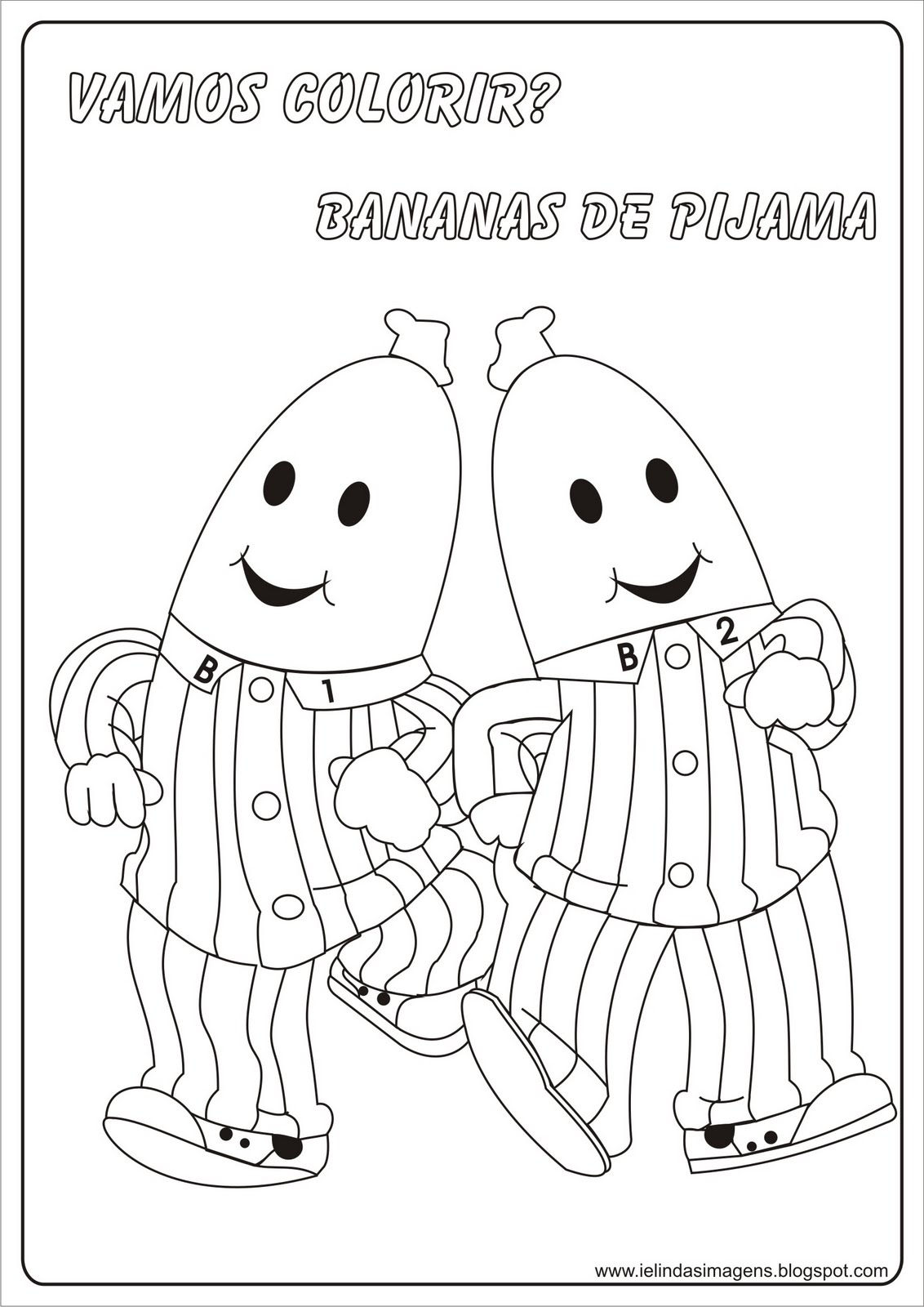 Bananas de Pijama Colorir
