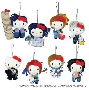 和楽器バンド Hello Kitty人形がゲームセンターの景品として登場 Hello Kitty Figurines Wearing Wagakkiband Costumes Which I Designed Available As Prizes At Game Centers
