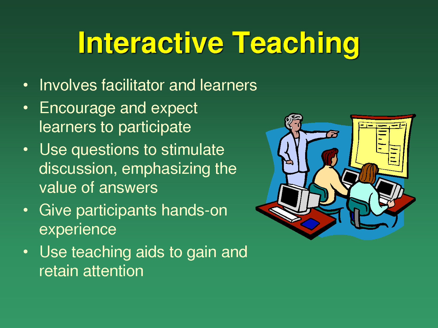 How do you use interactive teaching?