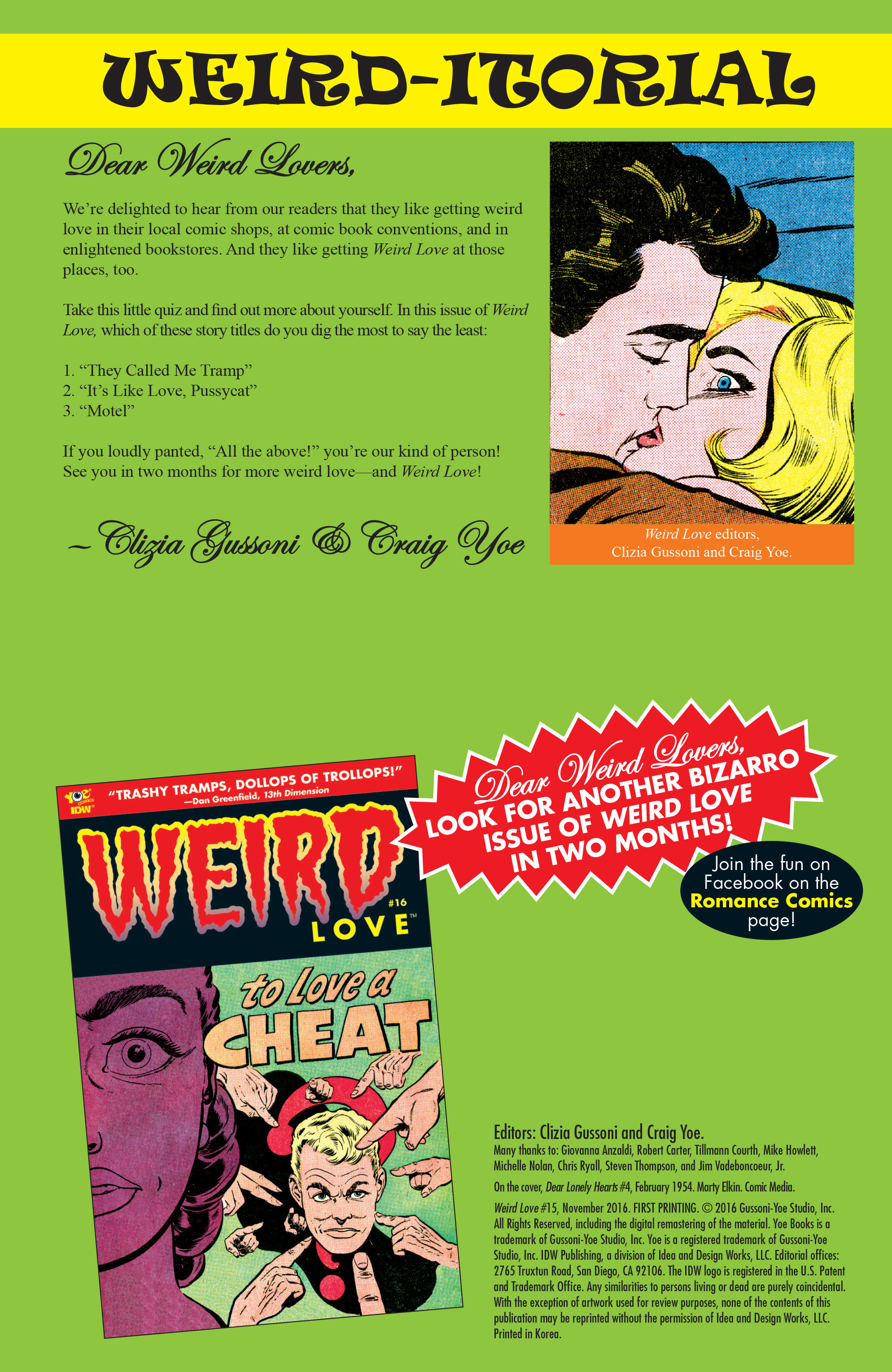 Read online Weird Love comic -  Issue #15 - 2