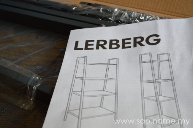 Aktiviti memasang rak serbaguna LERBERG IKEA
