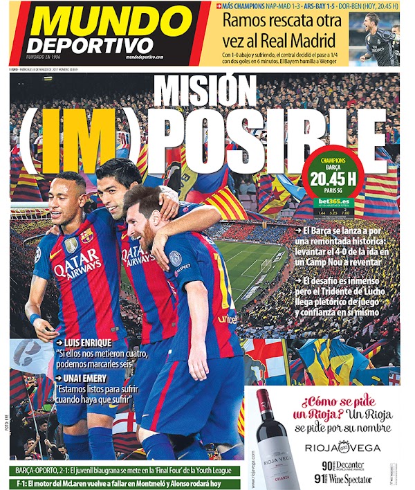 FC Barcelona, Mundo Deportivo: "Misión Im-posible"