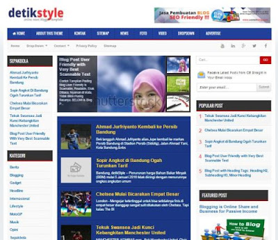 Detik Style - SEO Friendly News Site Blogger Theme