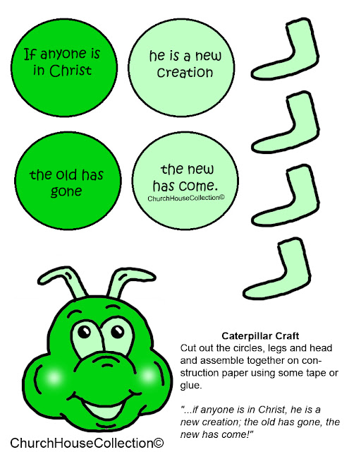 Caterpillar Craft For Sunday School Kids- 2 Corinthians 5:17