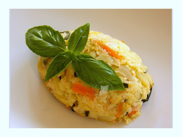 sformatini di couscous alle verdure con mozzarisella (poco maghrebini, molto veg!)