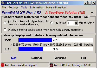 FreeRAM XP Pro To Increase Your System's Speed [Freeware]