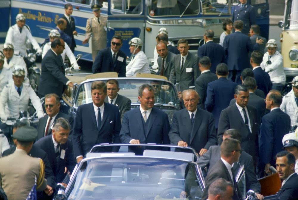 JFK: the view from the press photographers flatbed truck