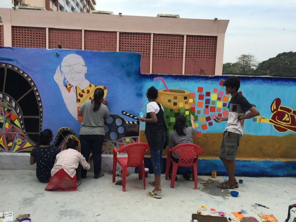Seema's Corner Another Series of Wall Paintings at Chennai Central