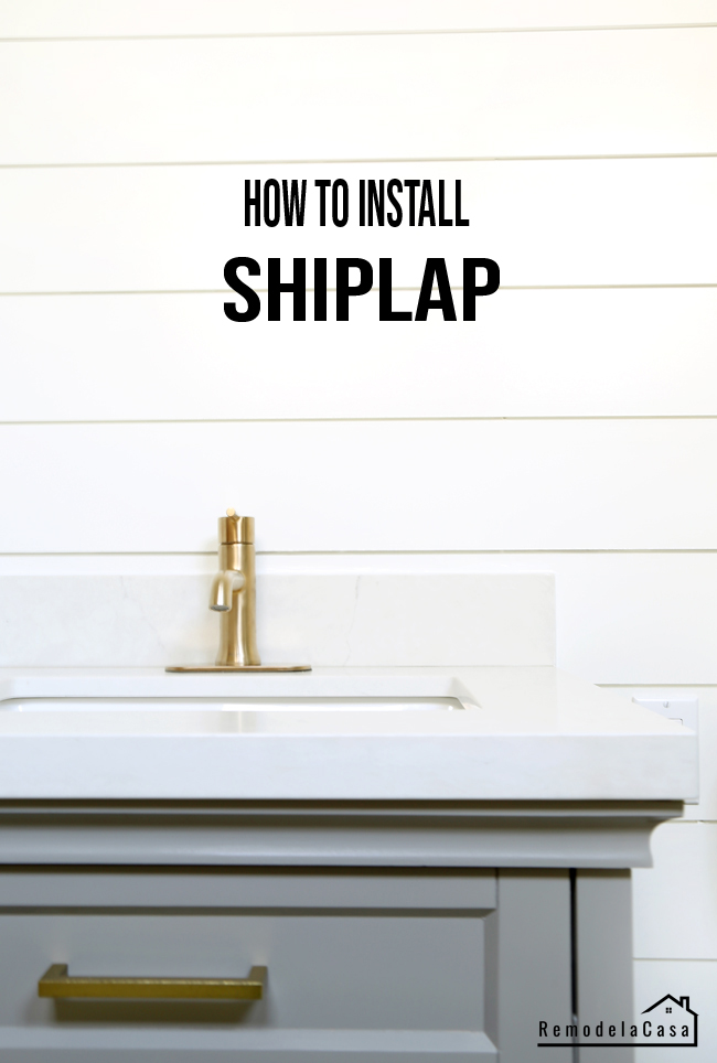 Bathroom Renovation How to Install Real Shiplap Remodelando la Casa