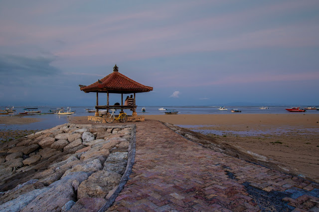 Tramonto Lungomare e spiaggia di Sanur, Bali