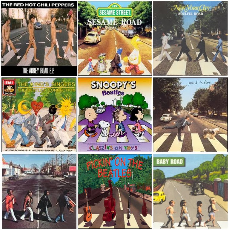 Vintage 1993 Sesame Street Album Poster Sesame Road Abbey Road Beatles Parody 