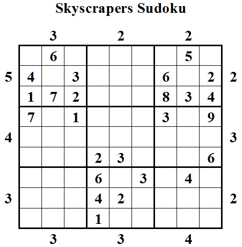 Skyscrapers Sudoku (Daily Sudoku League #13)