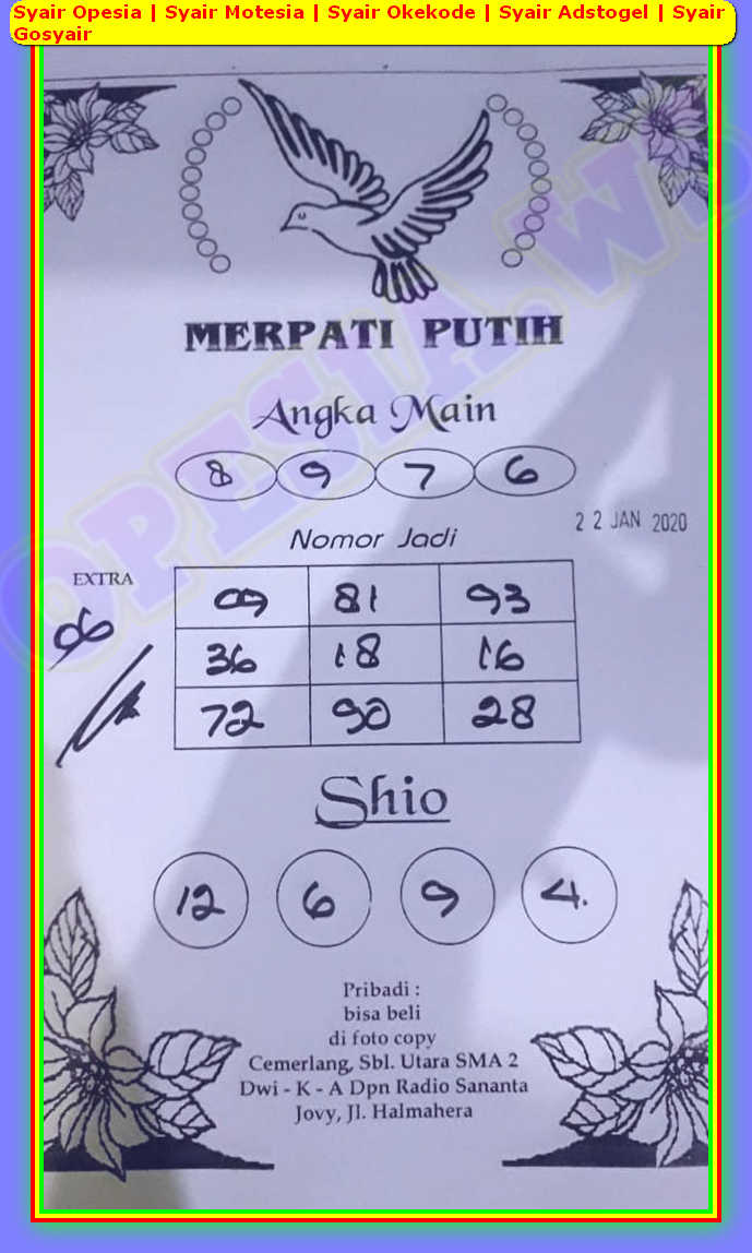 1 New Message Kode Syair Hongkong 22 Januari 2020 Forum Syair Togel Hongkong Singapura Sydney