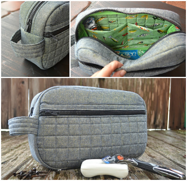 Road Trip Toiletry Bag PDF sewing Pattern - Make a Toiletry Bag with pockets for everything