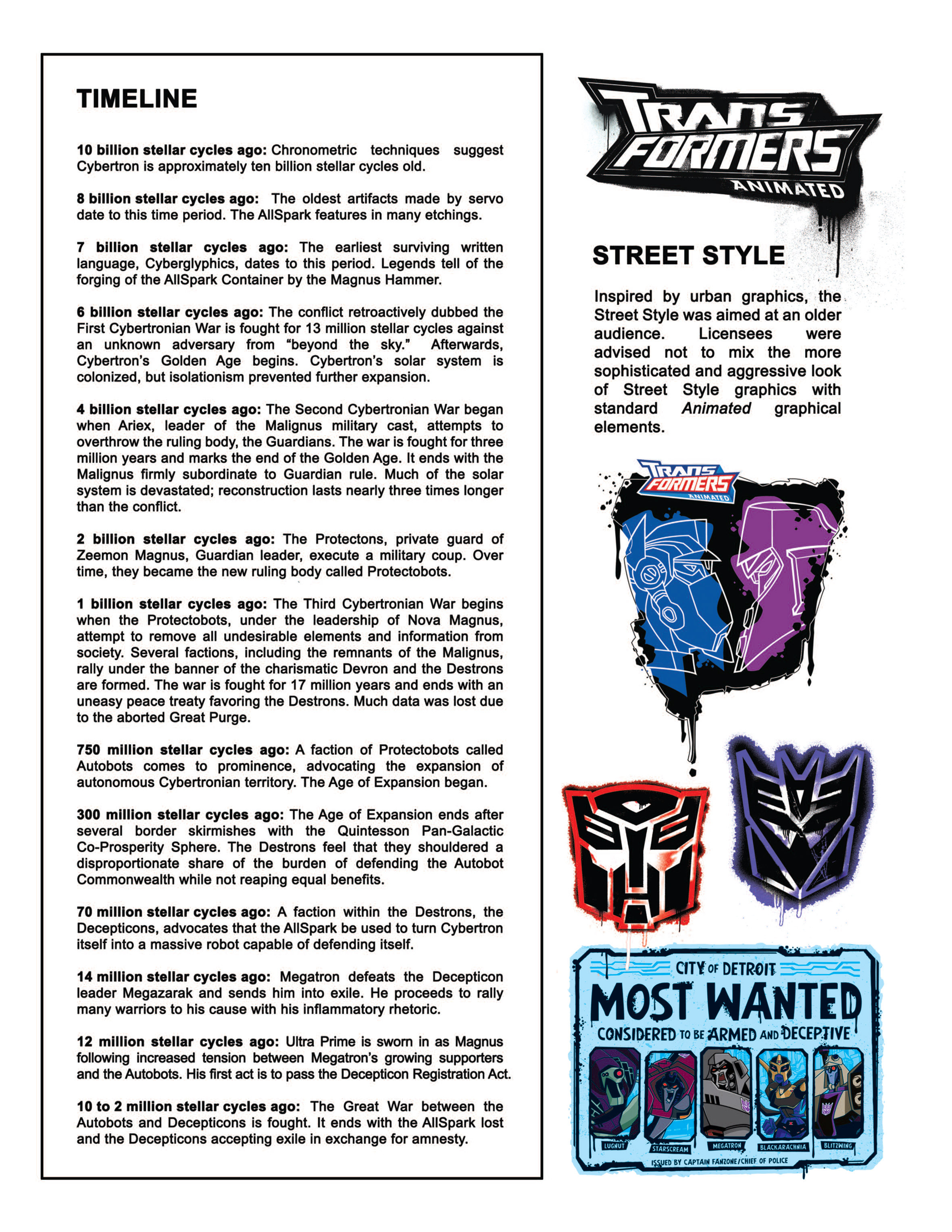 Read online Transformers Animated: The Allspark Almanac comic -  Issue # TPB 2 - 183