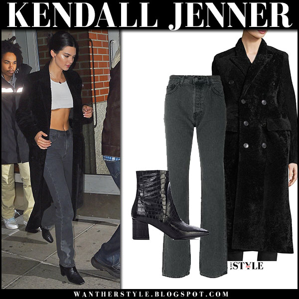 long black coat with jeans