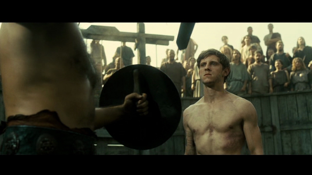 Jamie Bell - Shirtless & Barefoot in "The Eagle" .