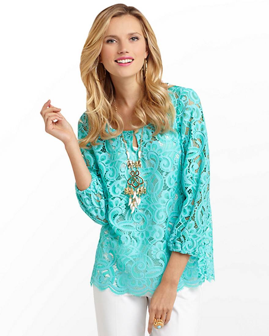 Maryland Pink and Green: The Look for Less: Lace Top