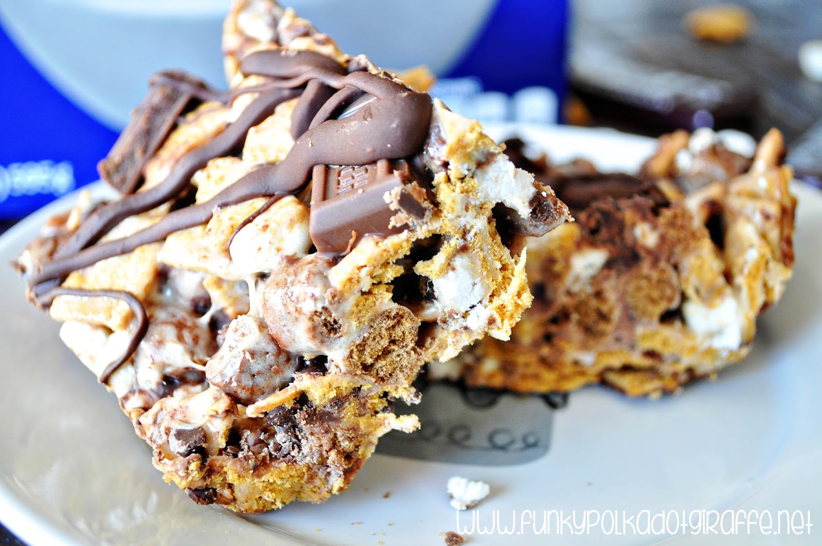 Funky Polkadot Giraffe Summer Yum S'mores Cereal Marshmallow Treats