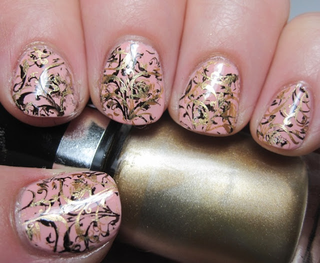 Genevieve with the floral/filigree stamp from Mash-43