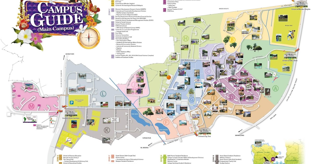 Usm Penang Campus Map | Zip Code Map