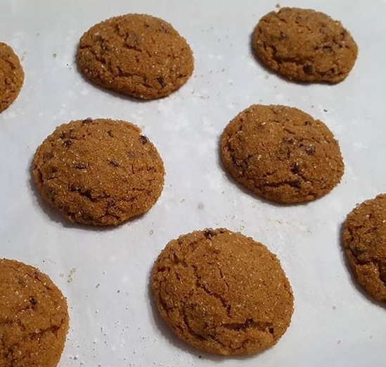 Crystallized Gingerbread Chocolate Chip Cookies