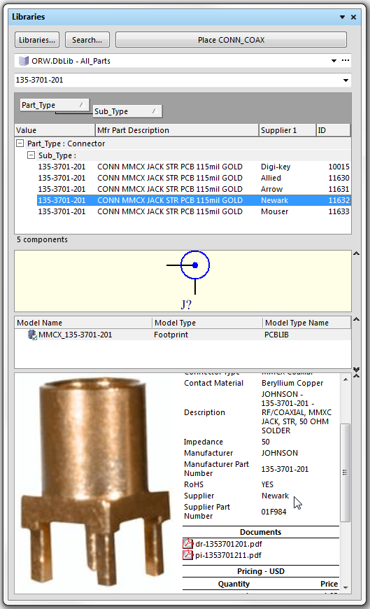 Parts Supplier Information Review