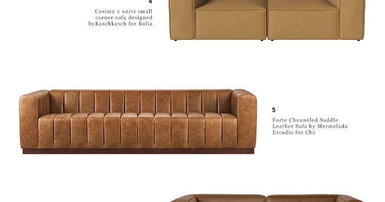 10 Best Chunky Tan Leather Sofas My, Cb2 Leather Sofa