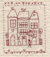 French Houses Stitchery series