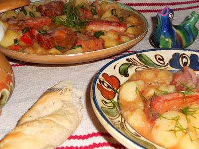 Cartofi cu costita afumata