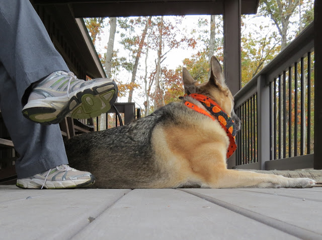 The porch is a great place to relax after hiking