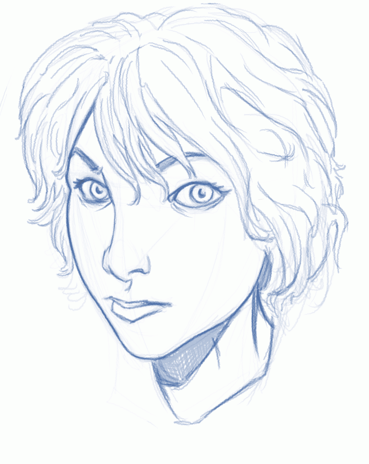 pats-portfolio prep: comic-face-drawn-ink-shade