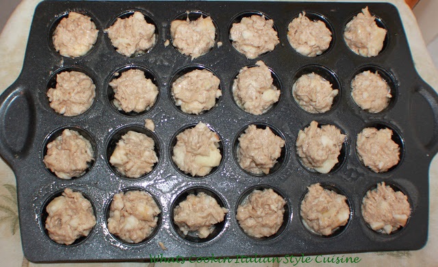 Mini Apple Scone Muffins these are an apple scone batter baked into mini muffin pans. The batter is exactly like a homemade from scratch apple scone recipe. I made them easier to eat scones by using a mini muffin tin.