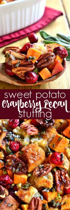 Sweet Potato Cranberry Pecan Stuffing Recipe