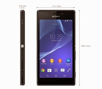 Thông tin cấu hình điện thoại Sony Xperia M2