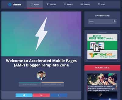 Vletters AMP Blogger Template Vletters AMP Blogspot Theme
