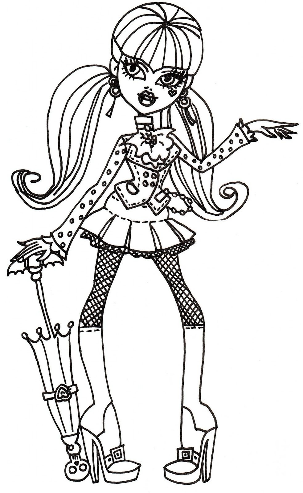 Monster High Draculaura Coloring Pages Imagui