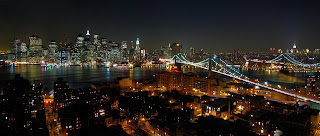New York City Cityscape Lights Bridge Skyscapers HD Wallpaper