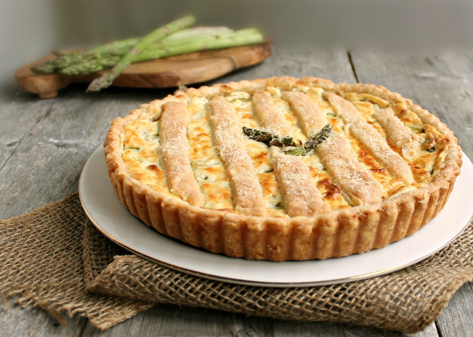 Hungry Couple Asparagus and Goat Cheese Tart (with Flaky Cream Cheese
