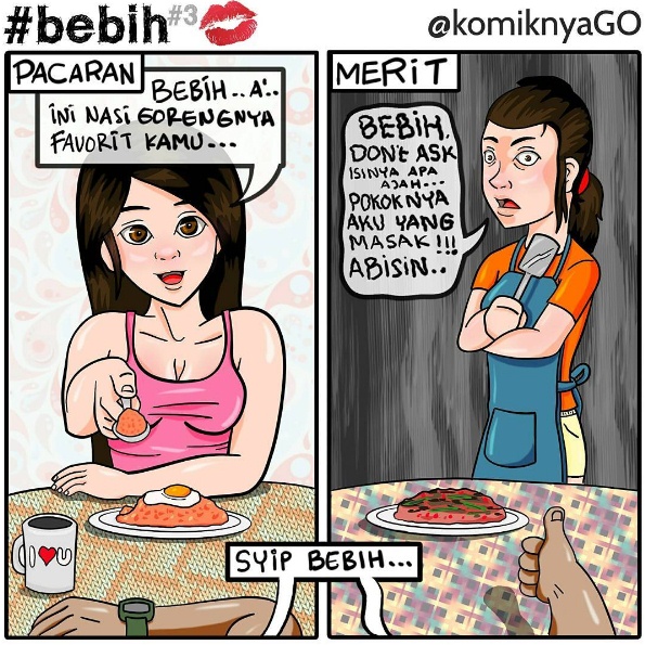 Komik kocak realita pacaran vs merit, cewek berubah kejam