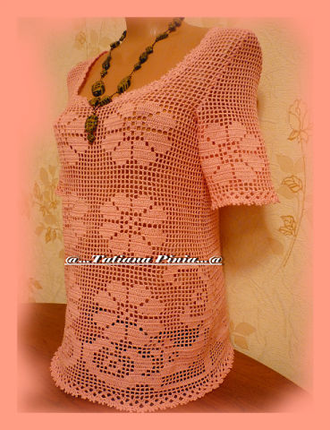 Lucru de mana crosetat, tricotat: Bluze crosetate+schema.